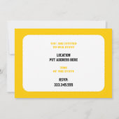 Polospieler mit schwarzer Silhouette Einladung (Rückseite)