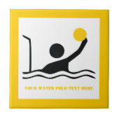 Polospieler mit schwarzer Silhouette Fliese (Vorderseite)