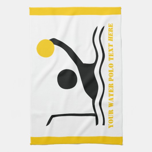 Polospieler mit schwarzer Silhouette Handtuch (Vertikal)