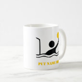 Polospieler mit schwarzer Silhouette Kaffeetasse (VorderseiteRechts)