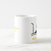 Polospieler mit schwarzer Silhouette Kaffeetasse (Mittel)