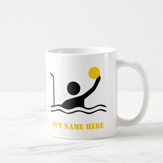 Polospieler mit schwarzer Silhouette Kaffeetasse (Rechts)