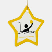 Polospieler mit schwarzer Silhouette Keramik Ornament (Rechts)