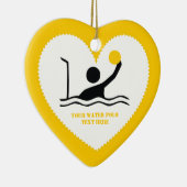 Polospieler mit schwarzer Silhouette Keramik Ornament (Rechts)