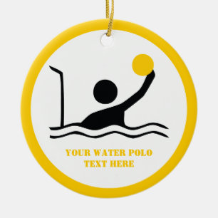 Polospieler mit schwarzer Silhouette Keramikornament