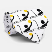 Polospieler mit schwarzer Silhouette Krawatte (Gerollt)