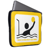 Polospieler mit schwarzer Silhouette Laptopschutzhülle (Vorne Rechts)