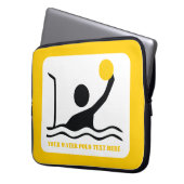 Polospieler mit schwarzer Silhouette Laptopschutzhülle (Vorderseite Links)