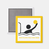 Polospieler mit schwarzer Silhouette Magnet (Vorderseite/Rückseite)