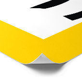 Polospieler mit schwarzer Silhouette Poster (Ecke)