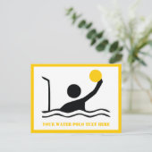 Polospieler mit schwarzer Silhouette Postkarte (Stehend Vorderseite)