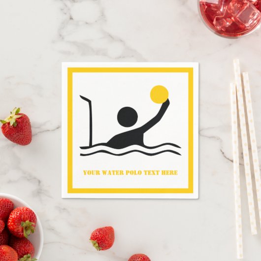 Polospieler mit schwarzgelbem Symbol Serviette (Beispiel)