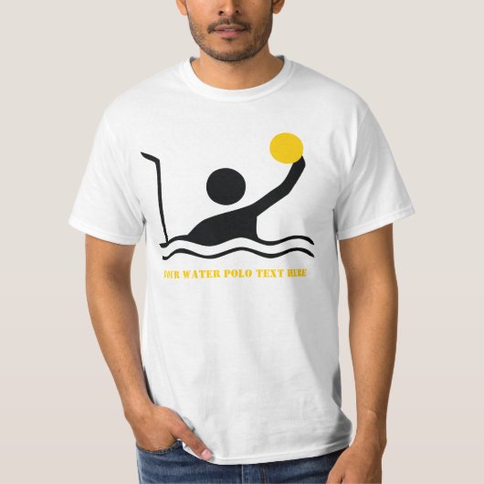 Polospieler, schwarze Silhouette, benutzerdefinier T-Shirt (Vorderseite)