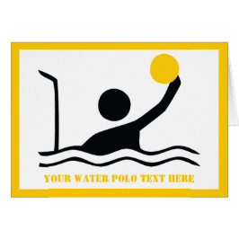 Polospieler, schwarze Silhouette, Grußkarte