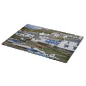 Polperro Cornwall England Low Tide Schneidebrett (Ecke)