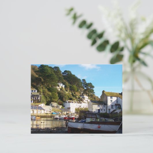 Polperro Cornwall England Postkarte (Stehend Vorderseite)