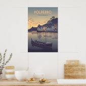 Polperro Cornwall Reiseplakat Poster (Küche)