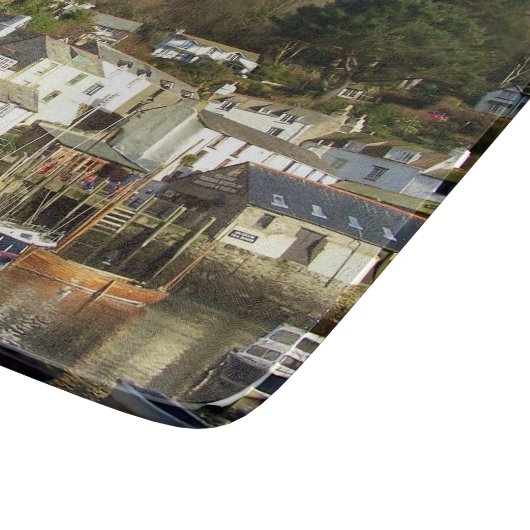 Polperro Hafen Cornwall England Schneidebrett (Ecke)