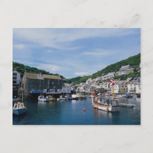 Polperro Harbour, Cornwall, England, Großbritannie Postkarte