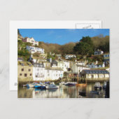 Polperro Harbour Cornwall England Postkarte (Vorne/Hinten)