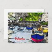 Polperro Postkarte (Vorne/Hinten)