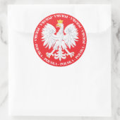 Polska 4 runder aufkleber (Tasche)