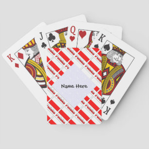 Polska and Polish Flag Tiled with Your Name Spielkarten