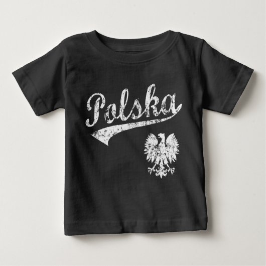 Polska Baseball-Art Baby T-shirt (Vorderseite)