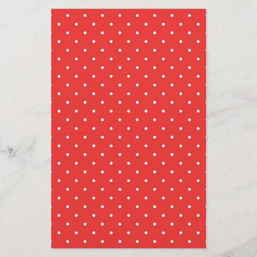 Polska dot red white background custom template briefpapier (Vorderseite)