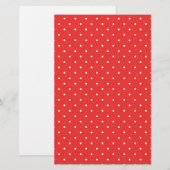 Polska dot red white background custom template briefpapier (Vorne/Hinten)