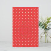 Polska dot red white background custom template briefpapier (Stehend Vorderseite)