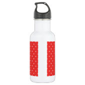 Polska dot red white background custom template edelstahlflasche (Rückseite)