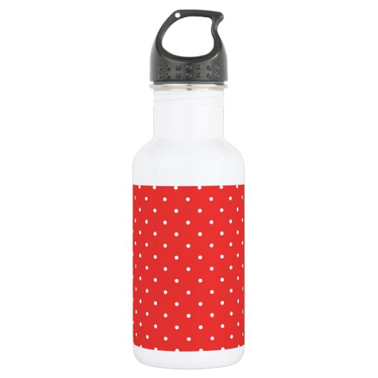 Polska dot red white background custom template edelstahlflasche (Vorderseite)