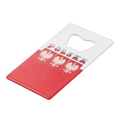 Polska Eagle Flag Shields Geldbeutel Flaschenöffner (Rückseite Schrägansicht)