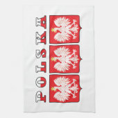 Polska Eagle Flag Shields Geschirrtuch (Vertikal)