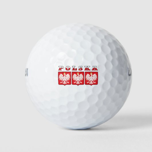 Polska Eagle Flag Shields Golfball (Vorderseite)