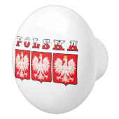 Polska Eagle Flag Shields Keramikknauf (Rechts)