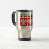 Polska Eagle Flag Shields Reisebecher (Vorderseite Links)