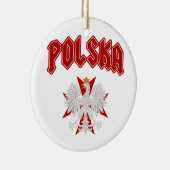 Polska Eagle Kreuz Keramik Ornament (Rechts)