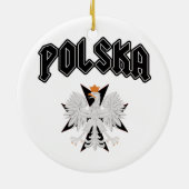 Polska Eagle Kreuz Keramik Ornament (Hinten)