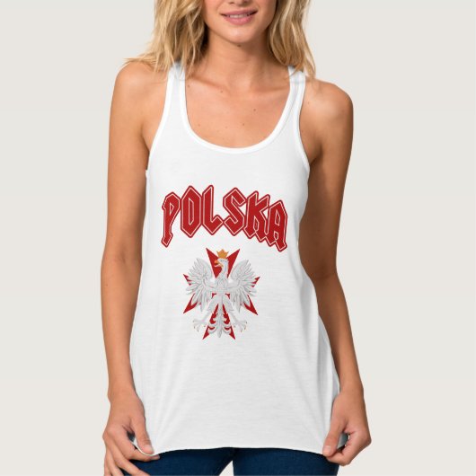 Polska Eagle Red Maltese Cross Tank Top (Vorderseite)