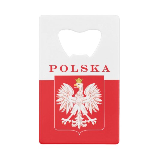 Polska Eagle Red Shield Geldbeutel Flaschenöffner (Vorderseite)