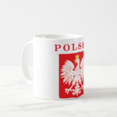 Polska Eagle Red Shield Kaffeetasse (Vorderseite Links)