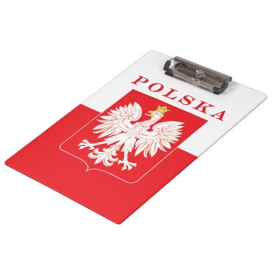 Polska Eagle Red Shield Klemmbrett (Schrägansicht)