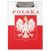 Polska Eagle Red Shield Klemmbrett (Vorderseite)