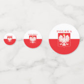Polska Eagle Red Shield Konfetti (Rückseiten)