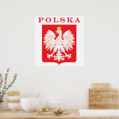 Polska Eagle Red Shield Poster (Küche)