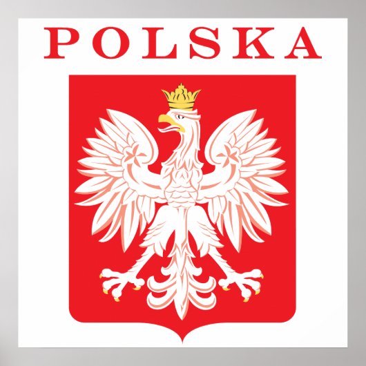 Polska Eagle Red Shield Poster (Vorne)