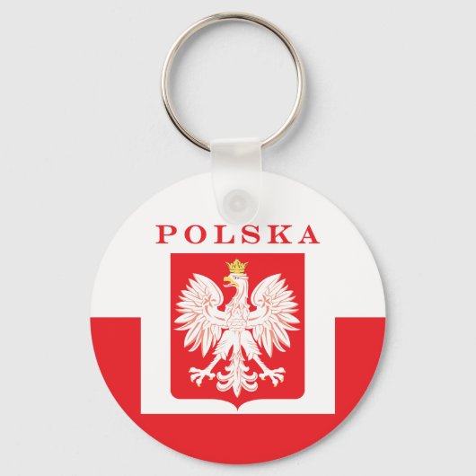 Polska Eagle Red Shield Schlüsselanhänger (Vorderseite)