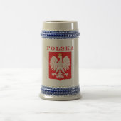 Polska Eagle Rot-Schild Bierglas (Mittel)